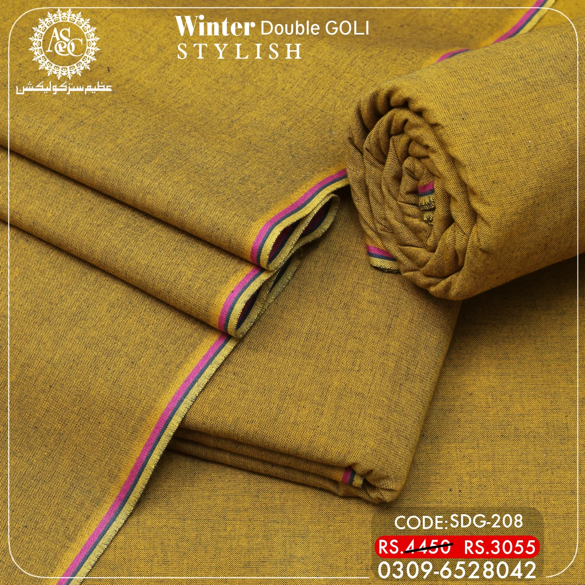 208 (1) 12.12 Sale OFFER πDouble Goli Khaddar SDG-208 - Image 1