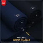 12.12 Sale OFFER 😀Pack Of 2 Pima Khaddar Navy Blue+Black