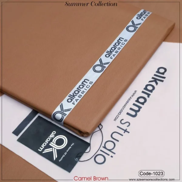 Al-Karam Summer Cotton | Camel Brown | 1023