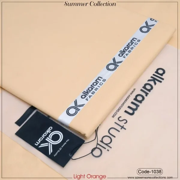 Al-Karam Summer Cotton | Light Orange | 1038