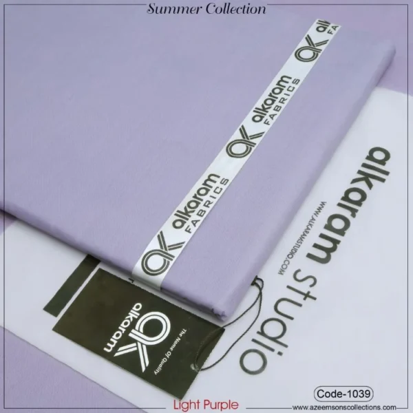 Al-Karam Summer Cotton | Light  Purple | 1039