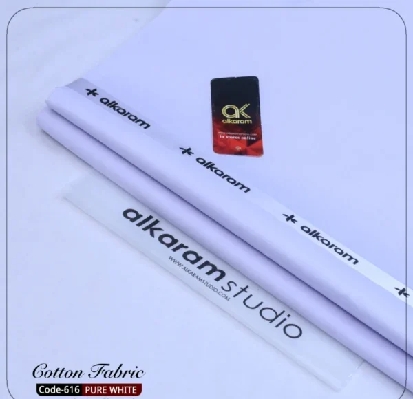 Al-Karam Summer Cotton | Pure White | 616